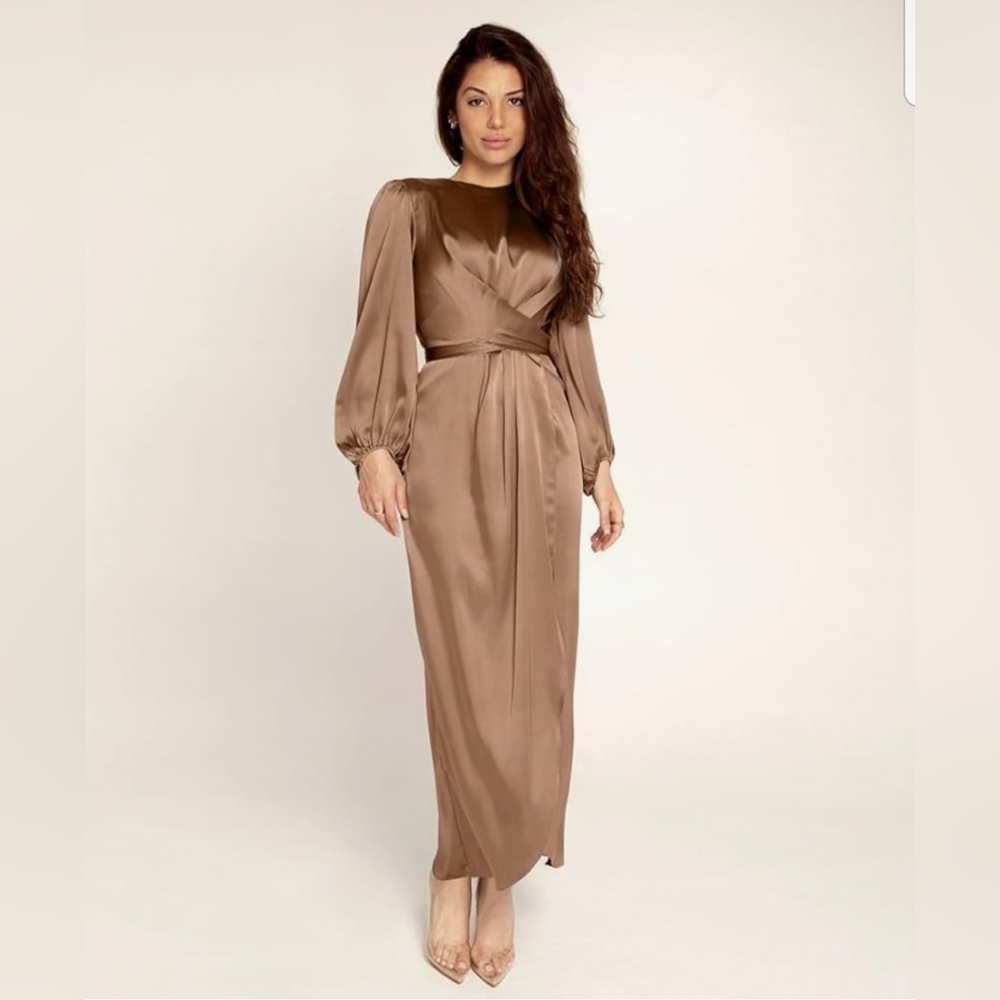 PINUPART Faux Wrap Puff Sleeve Dress NWOT Sz. S